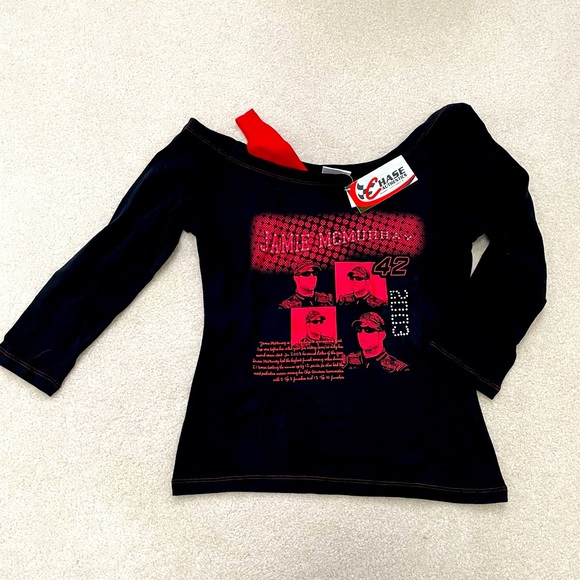 NASCAR Chase Jamie McMurray Women’s Layered Look Top - Large NWT - Picture 1 of 10